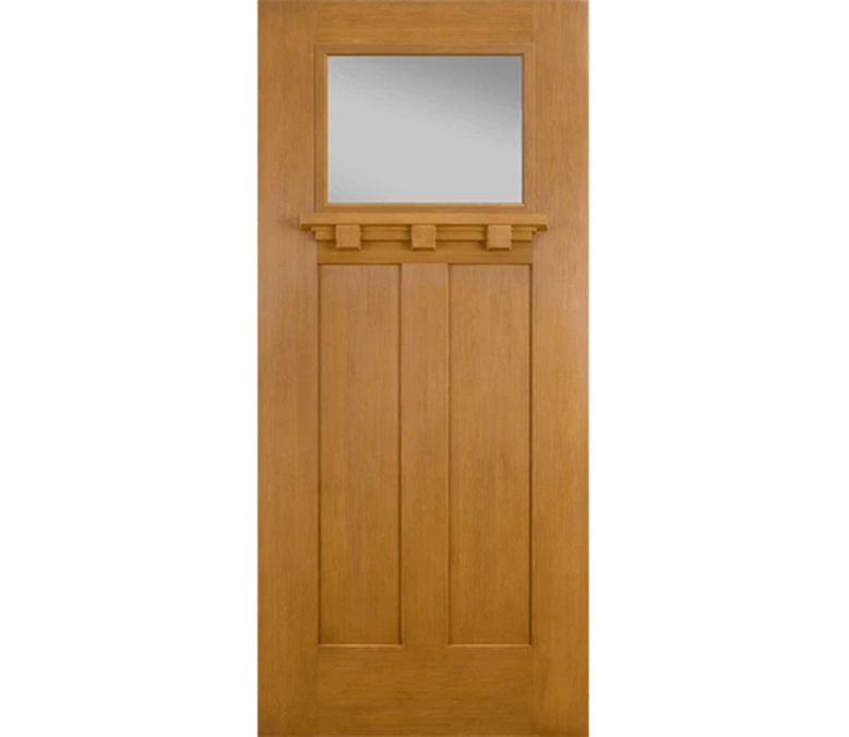 Cheyenne Craftsman Light Fiberglass Entry Door